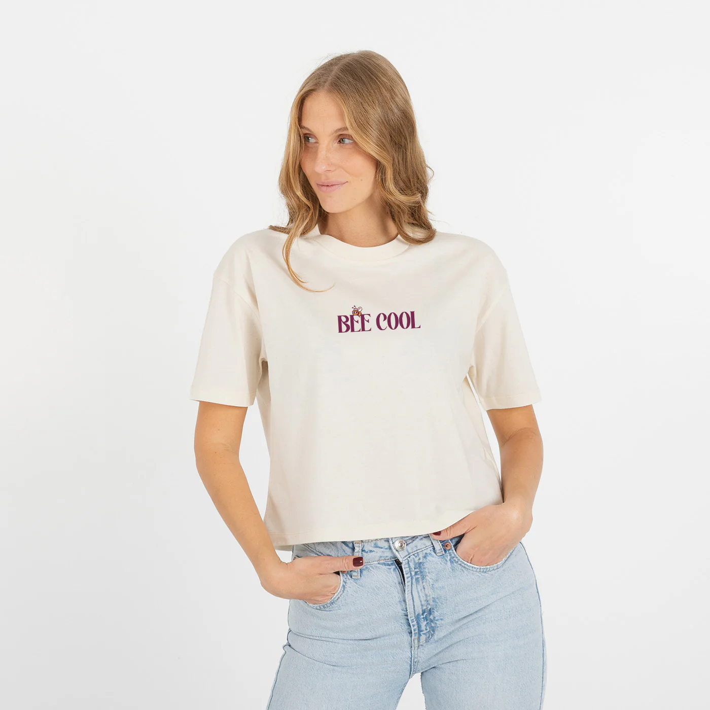 Bee Cool Cropped Tee - Image 5