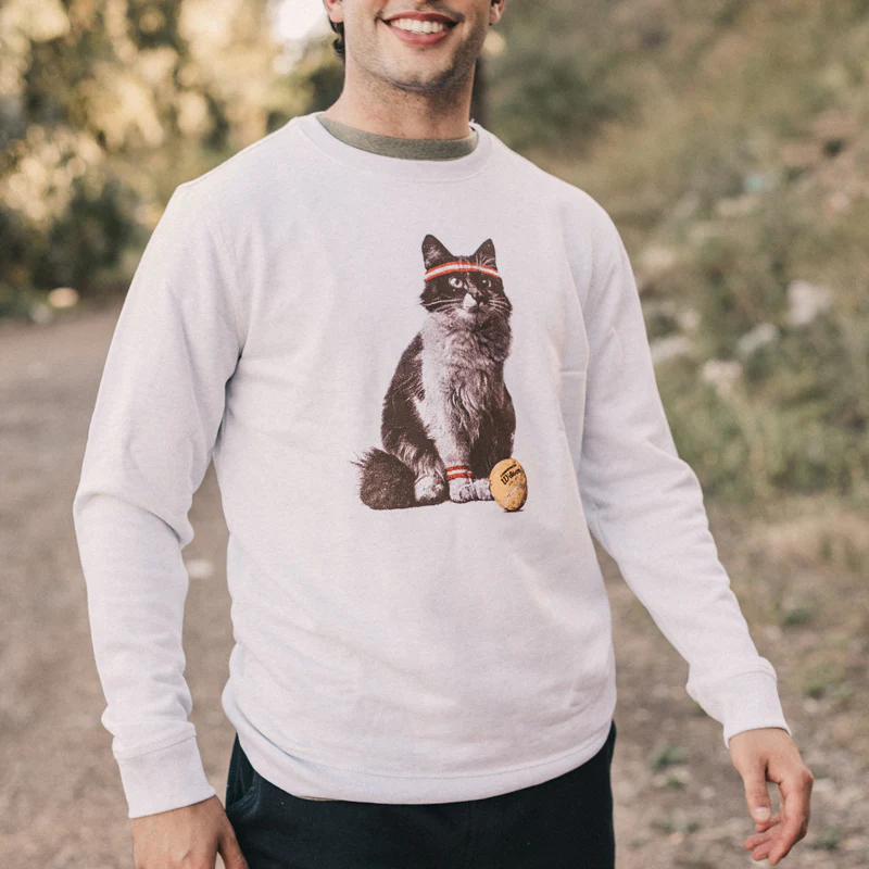 Cat Tennis Sweatshirt - Image 2