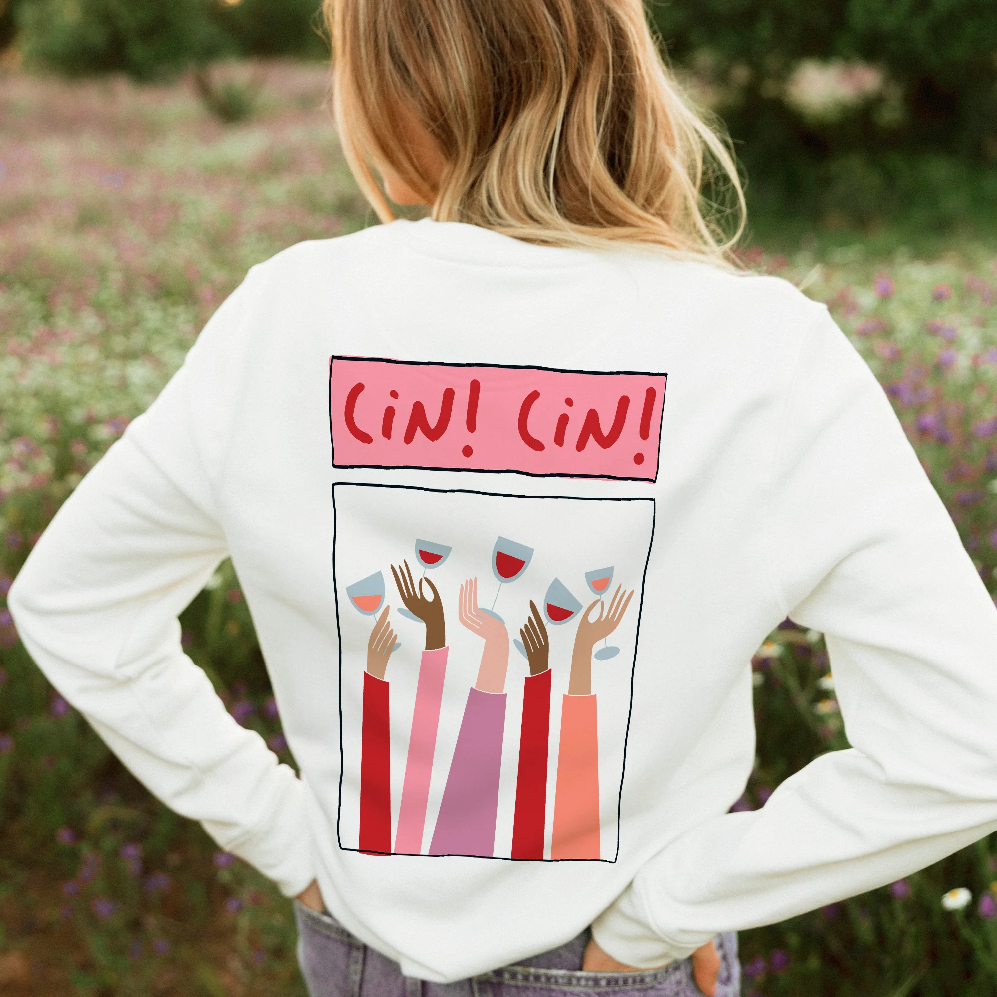 Cin Cin Wine Sweatshirt - Image 5