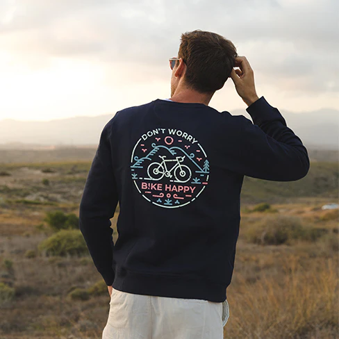 Don't Worry Bike Happy Sweatshirt - Image 7