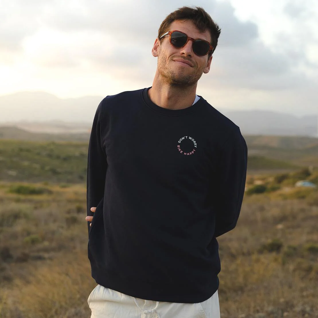 Don't Worry Bike Happy Sweatshirt - Image 8