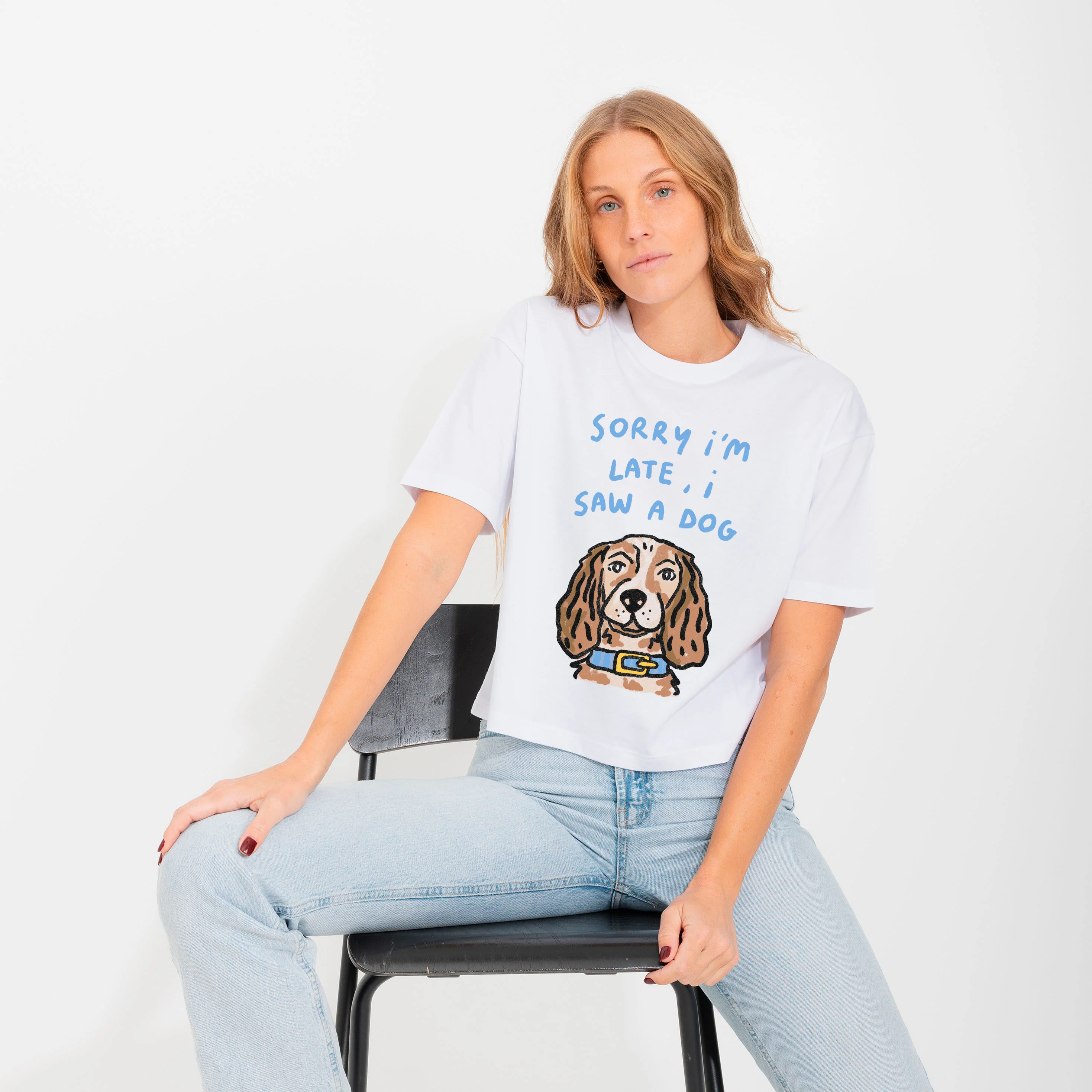 I saw a dog Cropped Tee - Image 5