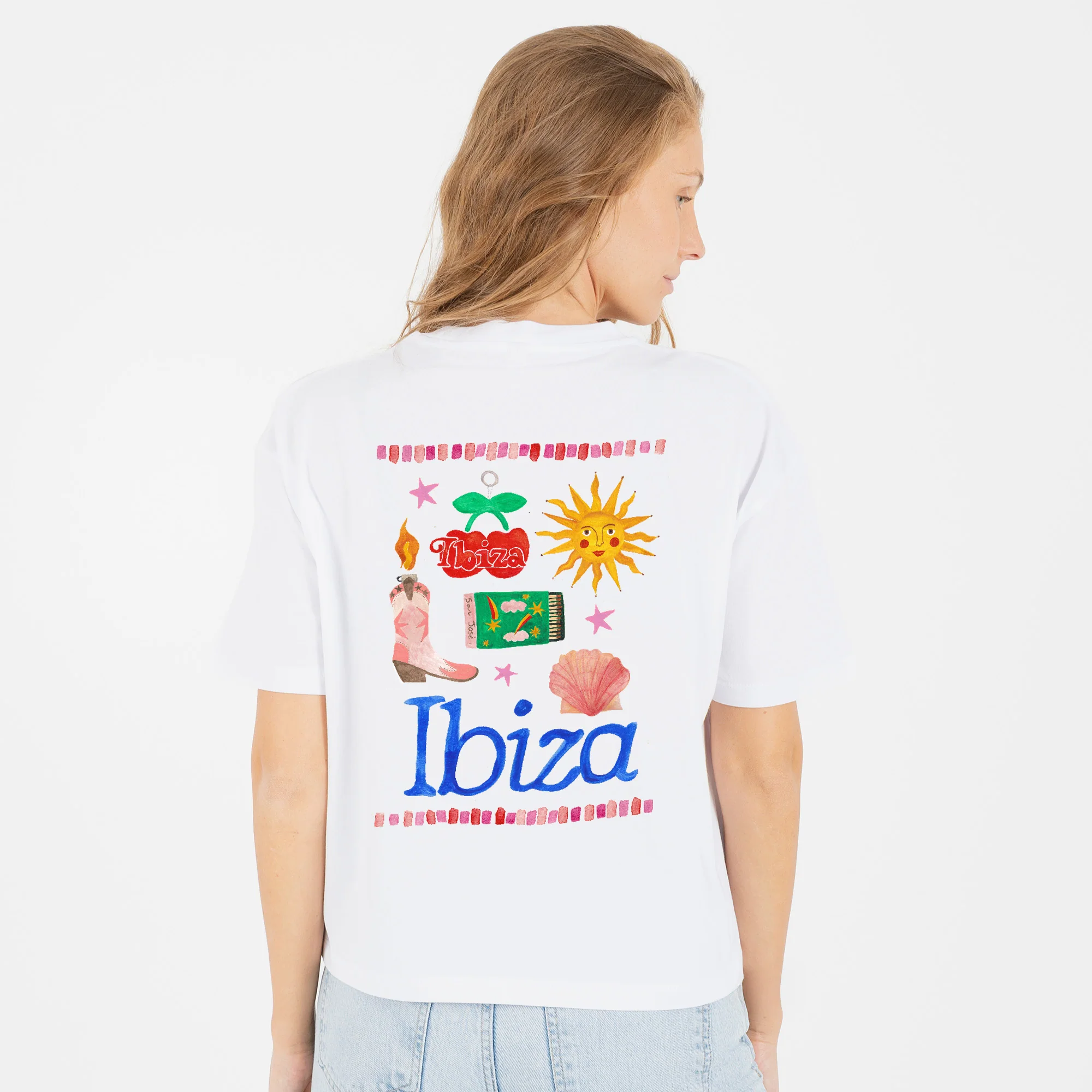 Ibiza travel Cropped Tee - Image 3