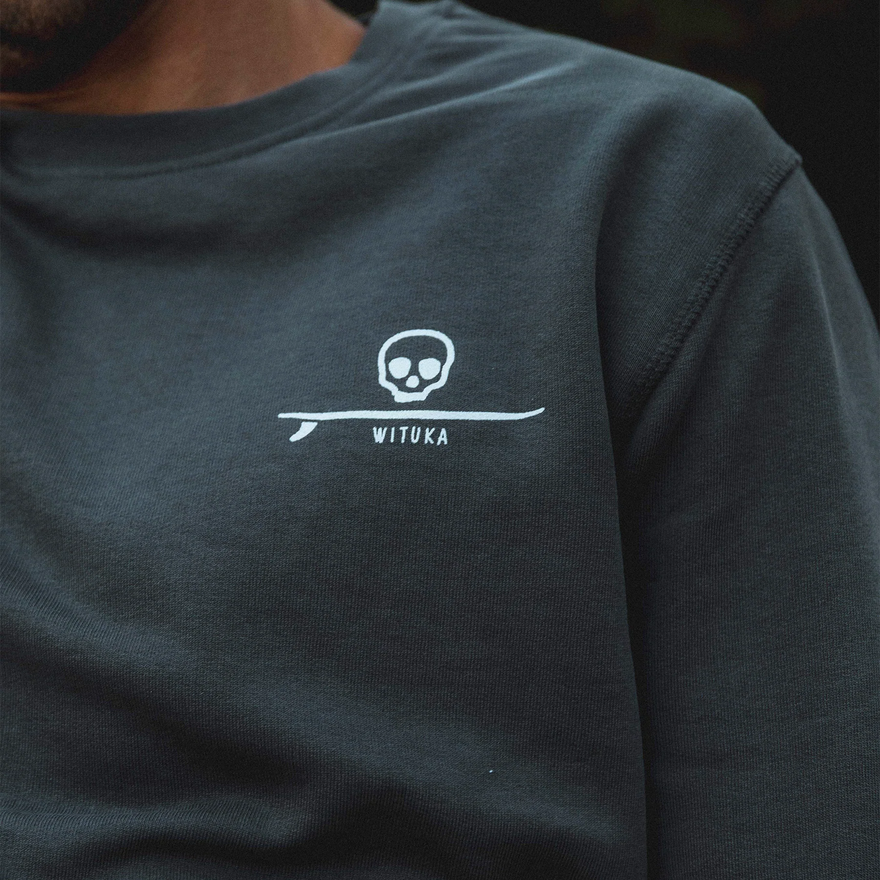 Skull & Surfboard Sweatshirt Lite - Image 3