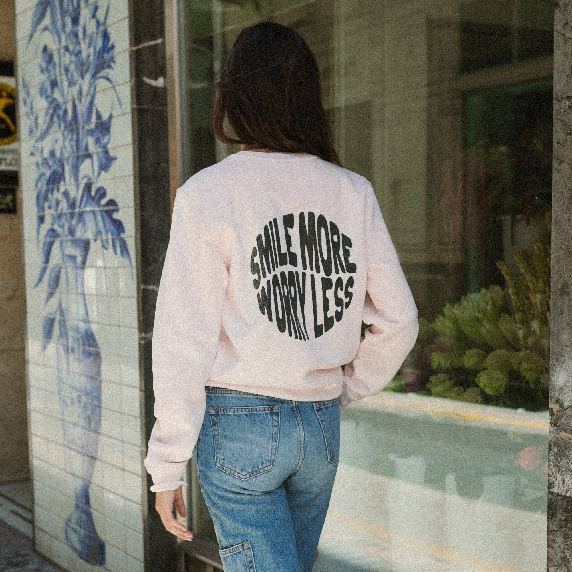 Smile More Worry Less Sweatshirt - Image 5