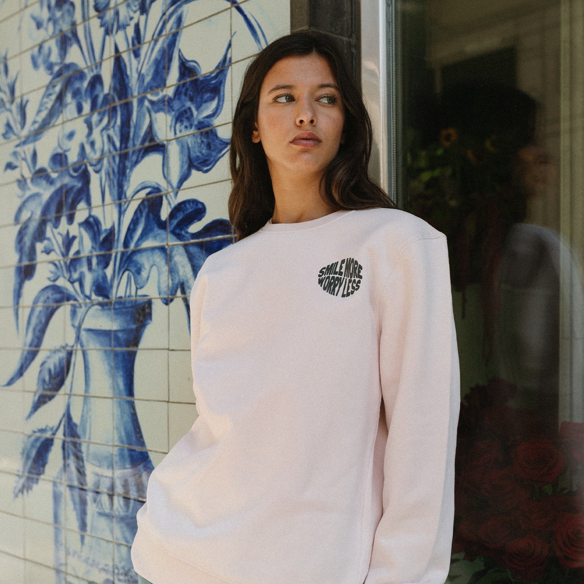 Smile More Worry Less Sweatshirt - Image 6