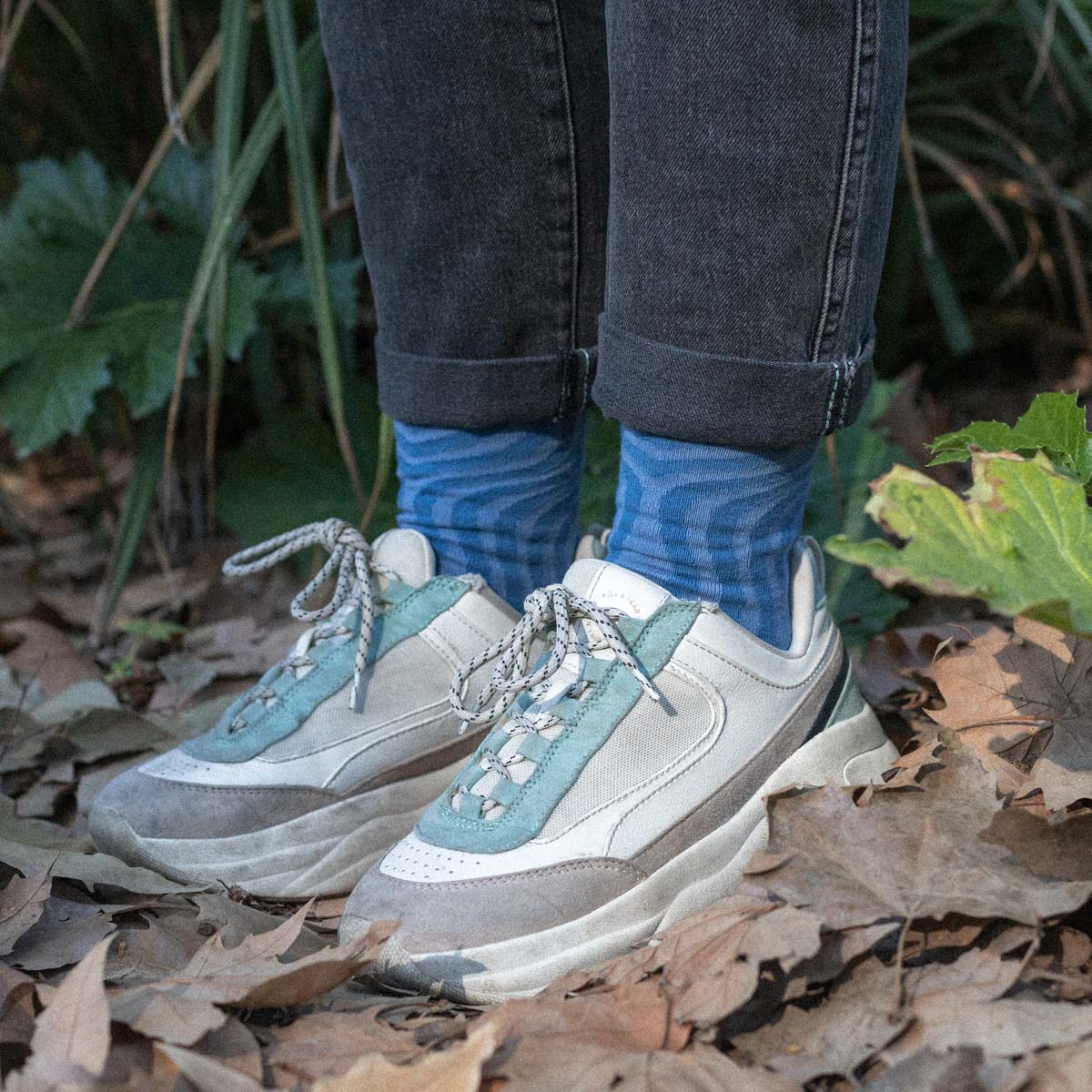 Socks Blue Swirl - Image 4